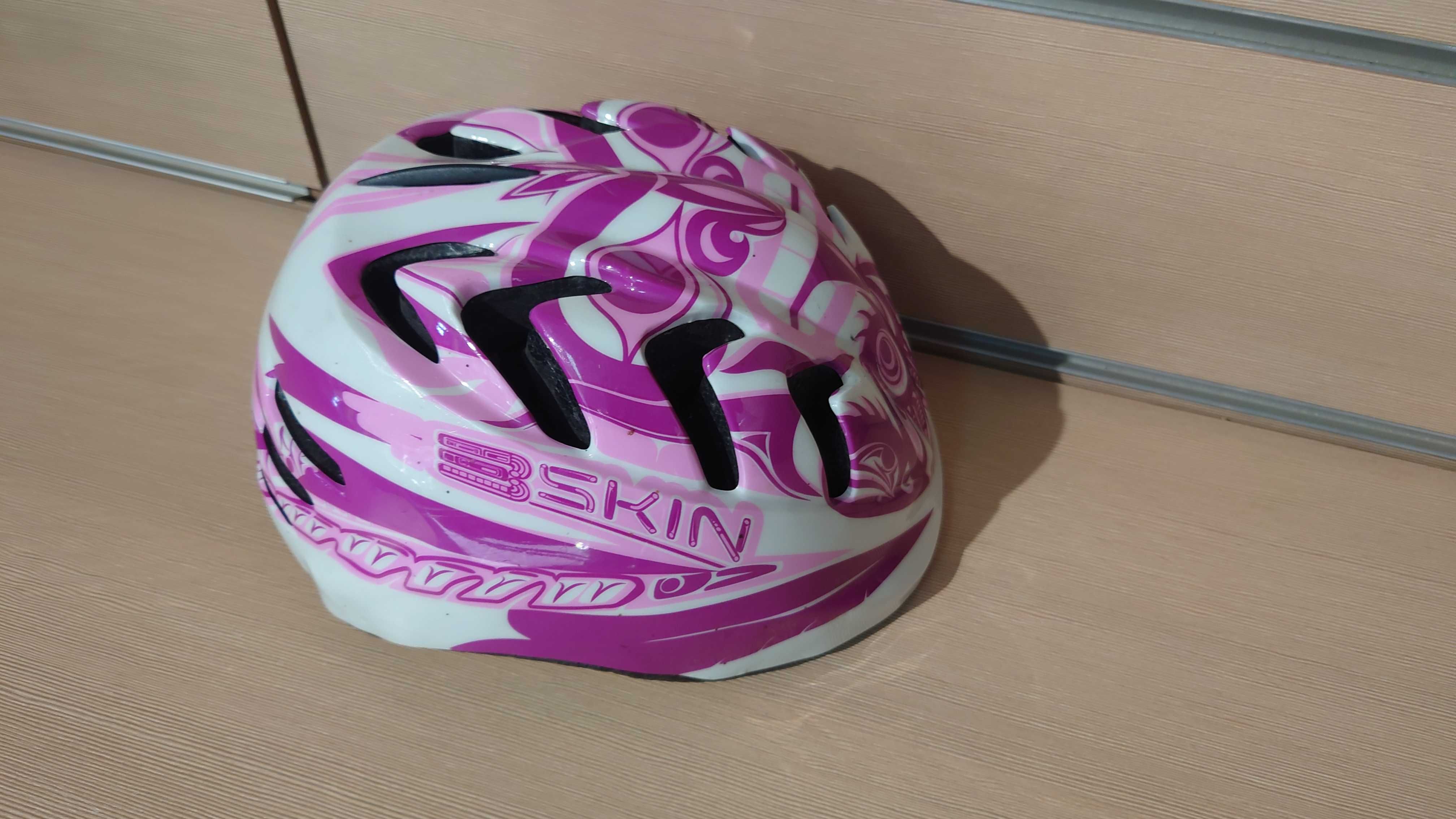 Kask rowerowy dziecięcy różowy  B-SKIN rozmiar S (48-52cm) #78