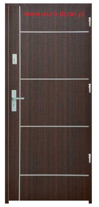 Drzwi wejściowe drewniane metalowe akustyczne z montażem Od Ręki