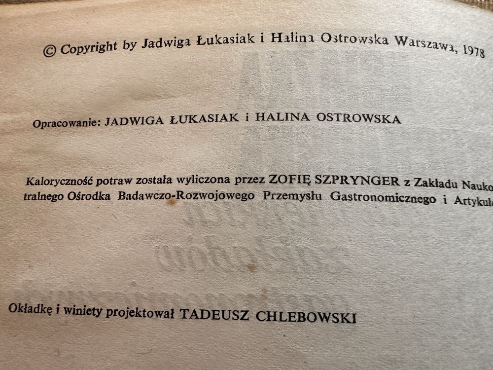 Książka kucharska, 1978 r.