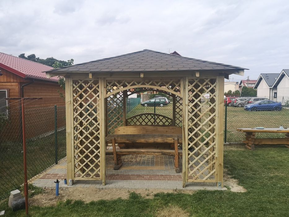 Altana 3×3 drewniana ogrodowa Montaż i dostawa w cenie