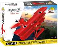 Cobi Niemiecki Samolot Fokker Dr 1 Red Baron.  078332