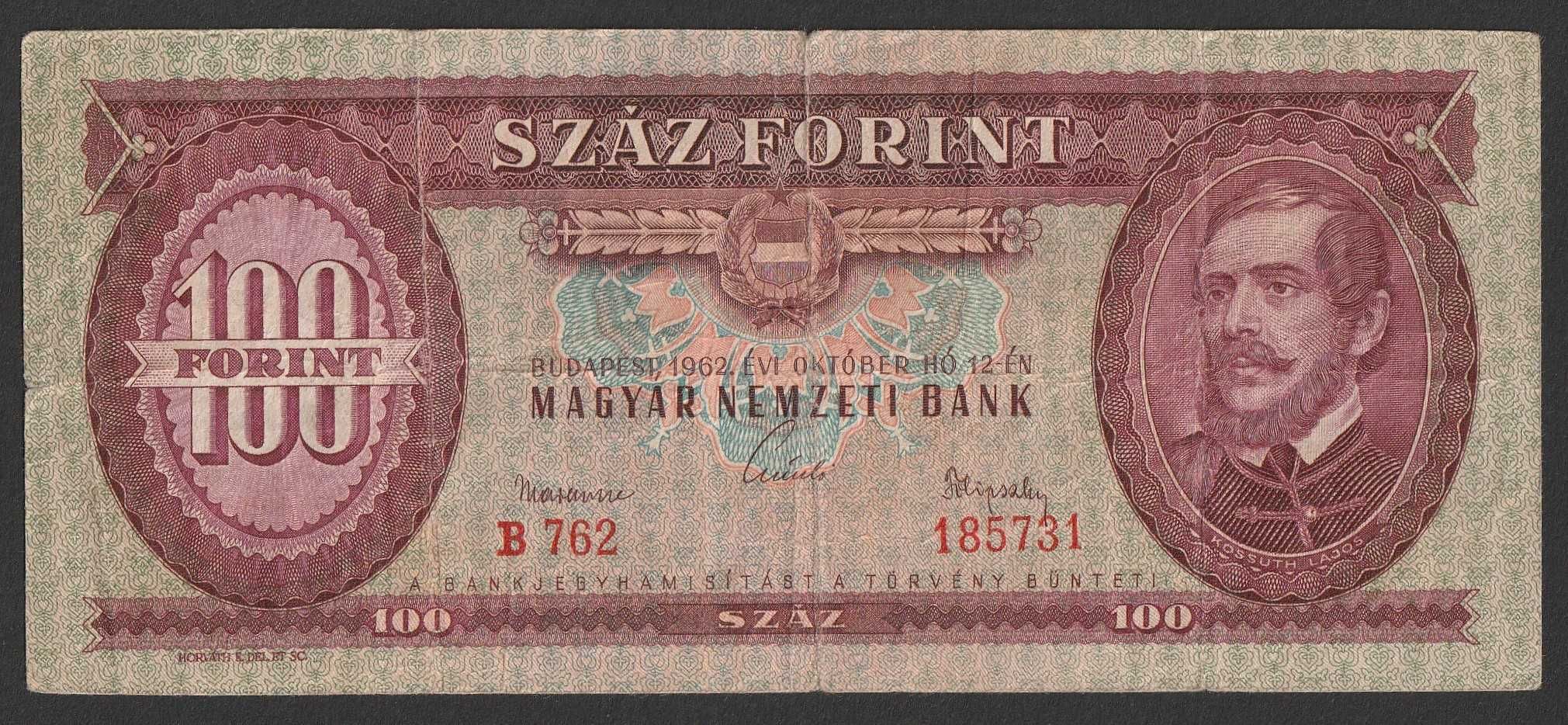 Węgry 100 forintów 1962 - B762