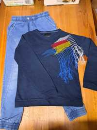 Zestaw jeansy+bluza Reserved 134