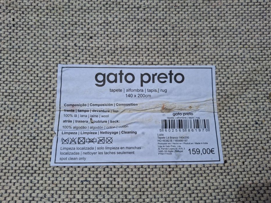 Tapete gato preto 2 x 1.40