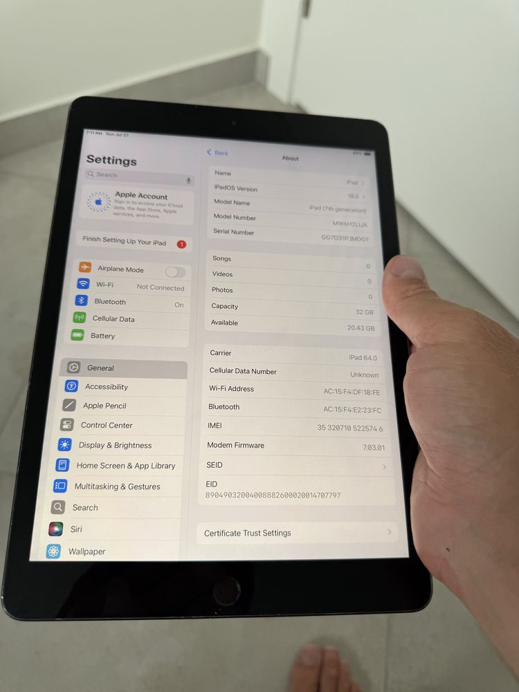 iPad 7 покоління. 32GB. LTE. Сімкарта. Без обмежень. Гарантія