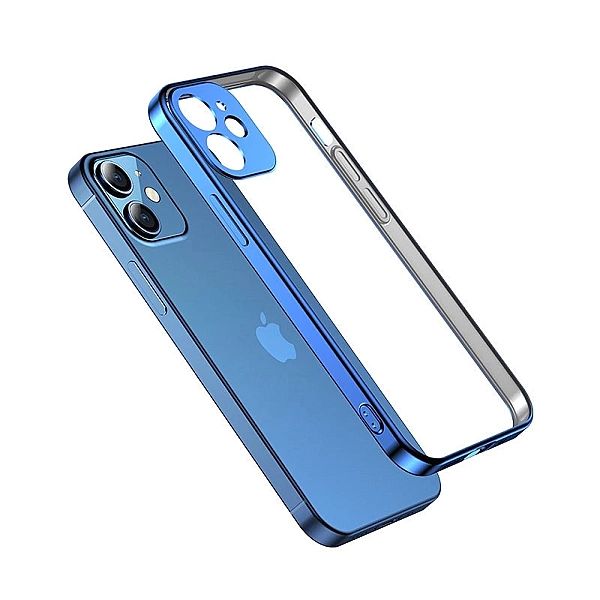 Joyroom New Beauty Series ultra cienkie przezroczyste etui z metaliczn