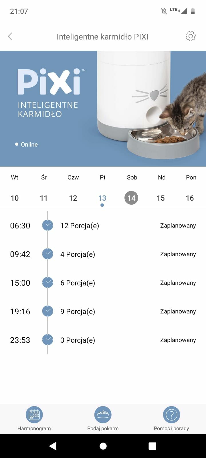 Automatyczny podajnik karmy, karmidło, dozownik CATIT PIXI WiFi