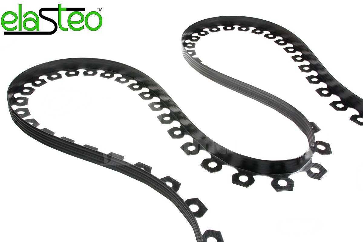 Obrzeże trawnikowe ogrodowe elastyczne czarne Elasteo 40mm 60mm x10mb