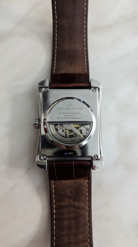 Часы Jacques lemans 1-1477 automatic, годинник скелетон