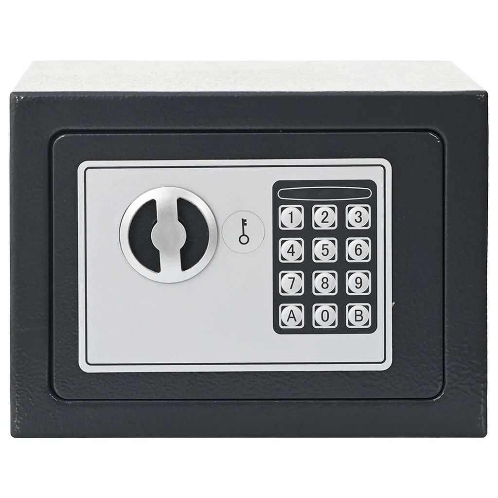 Cofre Digital Electrónico Cinza Escuro 23x17x17 cm Aço ( Novo)