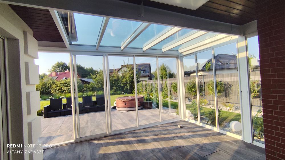 Ogród zimowy, letni, zadaszenie tarasu, pergola, szyby przesuwne