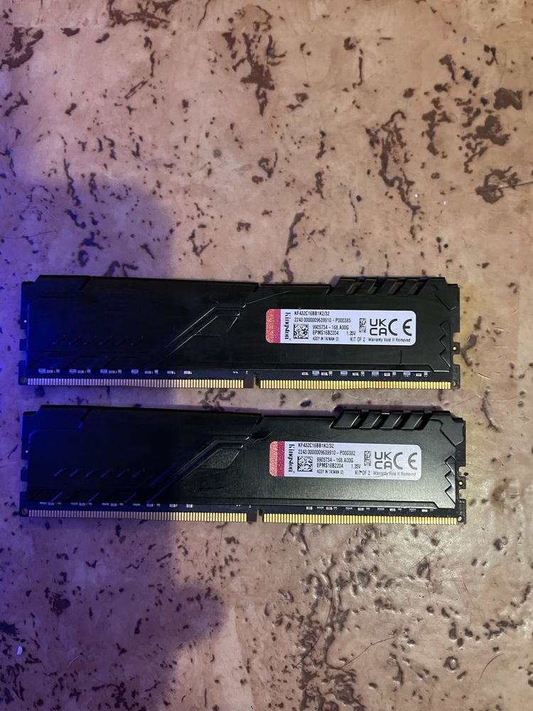 Оперативная память kingston 2x16 DDR4 3200Mhz