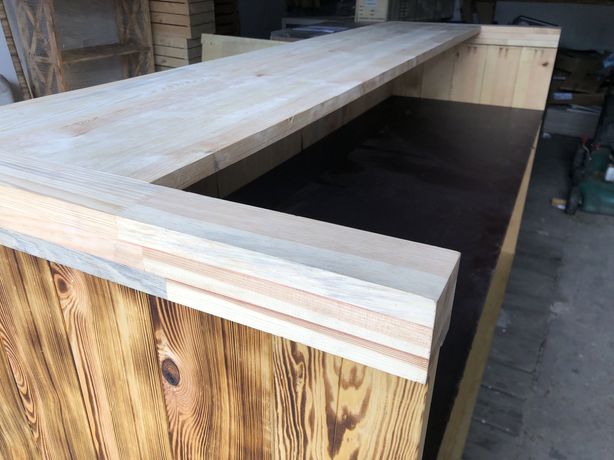 Bar mobilny Lada stół roboczy drewniany 206x70