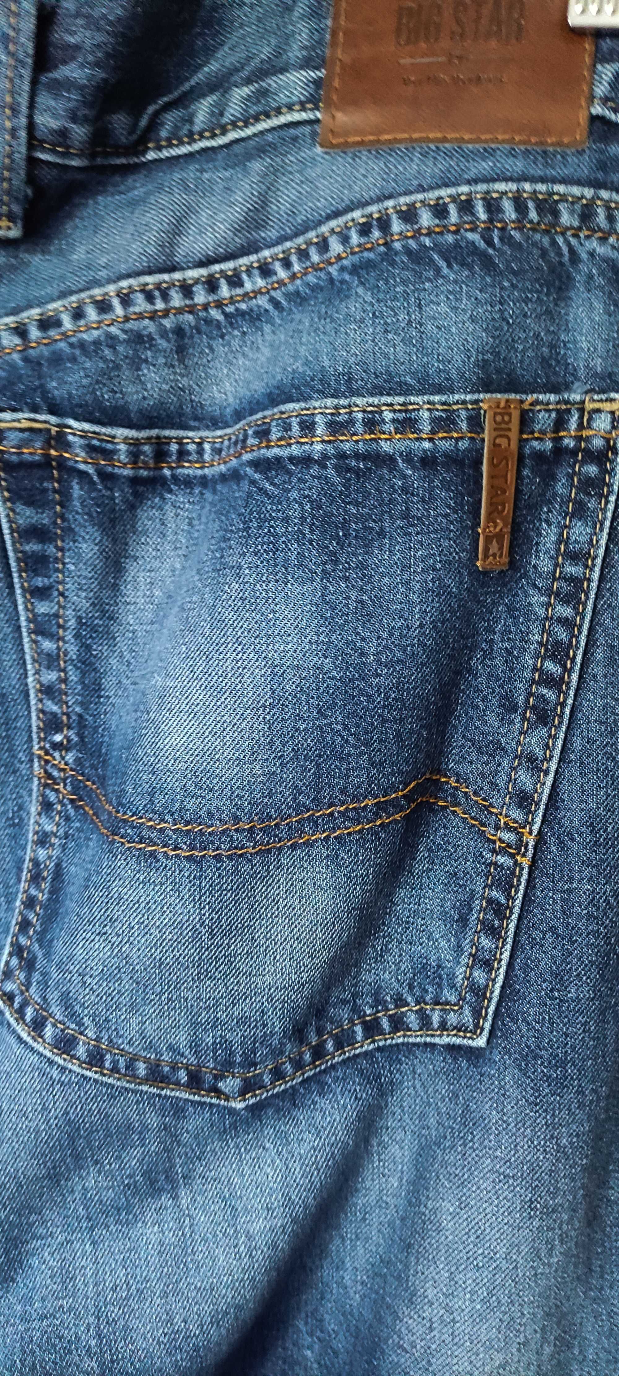 Spodnie męskie jeansy Big Star niebieskie