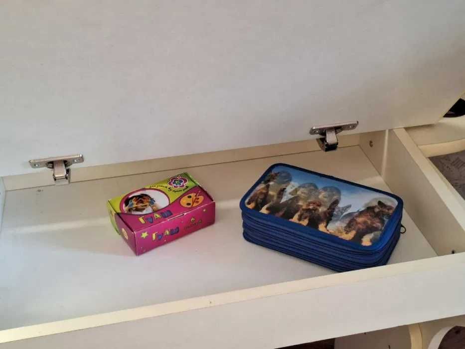 Дитяча парта-стіл з мольбертом «Мадагаскар» і регульованим стільцем