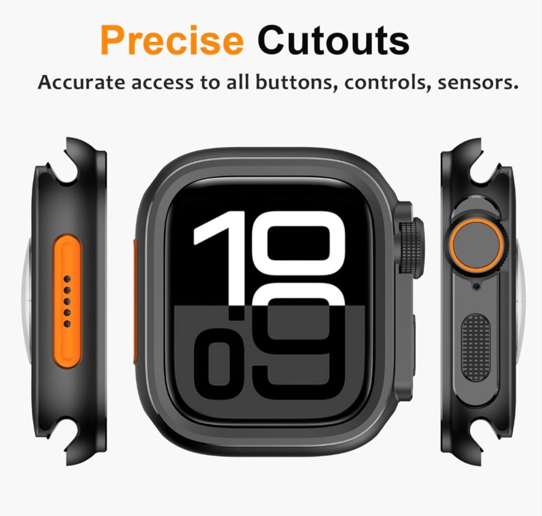 Amizee Metalowe etui 2 w 1 kompatybilne z Apple Watch Ultra 49 mm