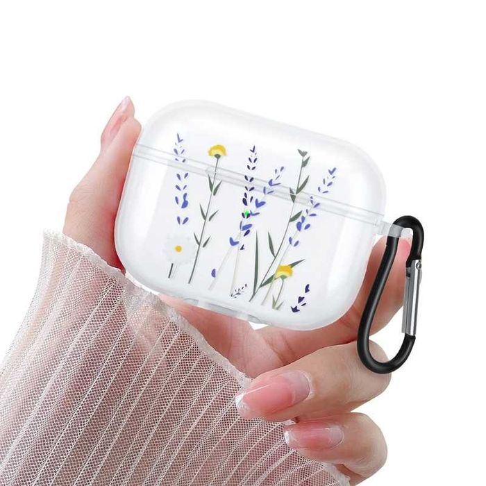 Etui ochronne Newseego do AirPods Pro 2 - przezroczyste, karabińczyk