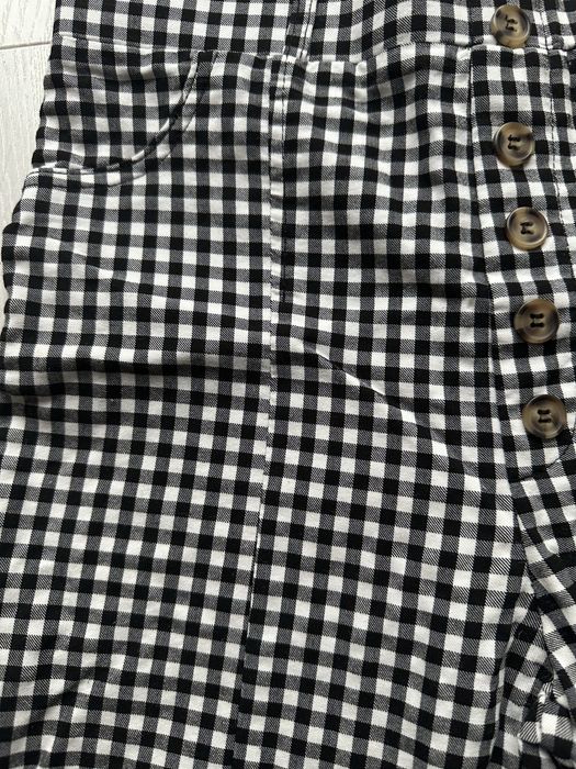 Spodnie z wysokim stanem w kratkę