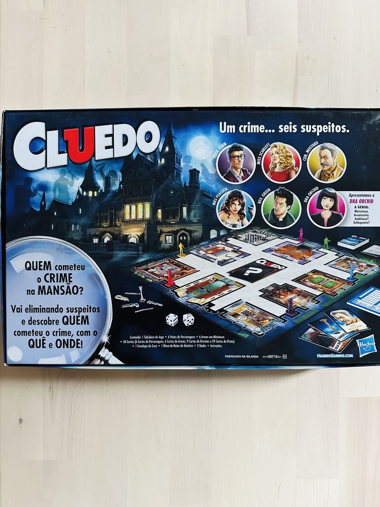 Jogo de mesa CLUEDO, como novo