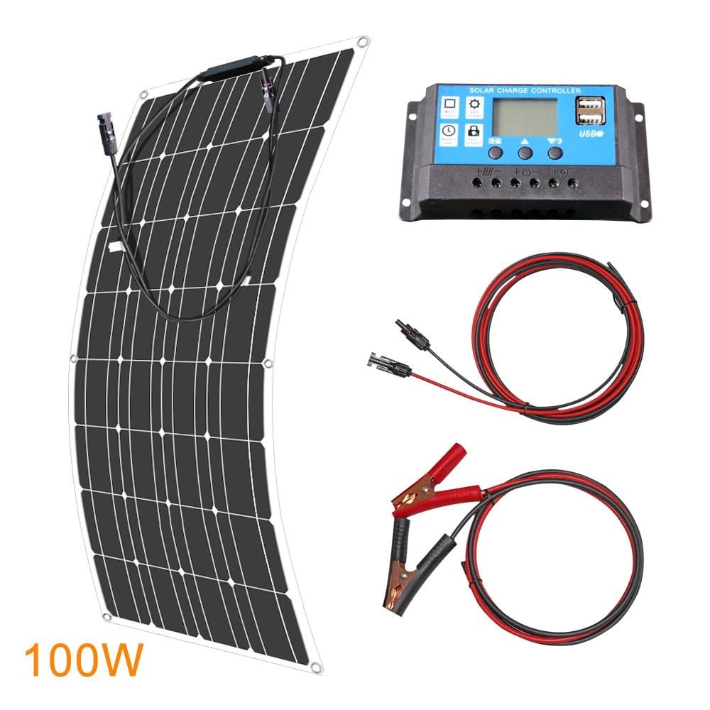 Kit de Painel Solar flexível * 100w * 16.00v * 6.25a