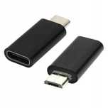 PRZEJŚCIÓWKA Adapter OTG Gniazdko USB-C Na Wtyczka Micro USB. Czarny