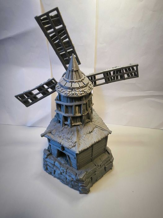Wiatrak/młyn Diorama Makieta RPG