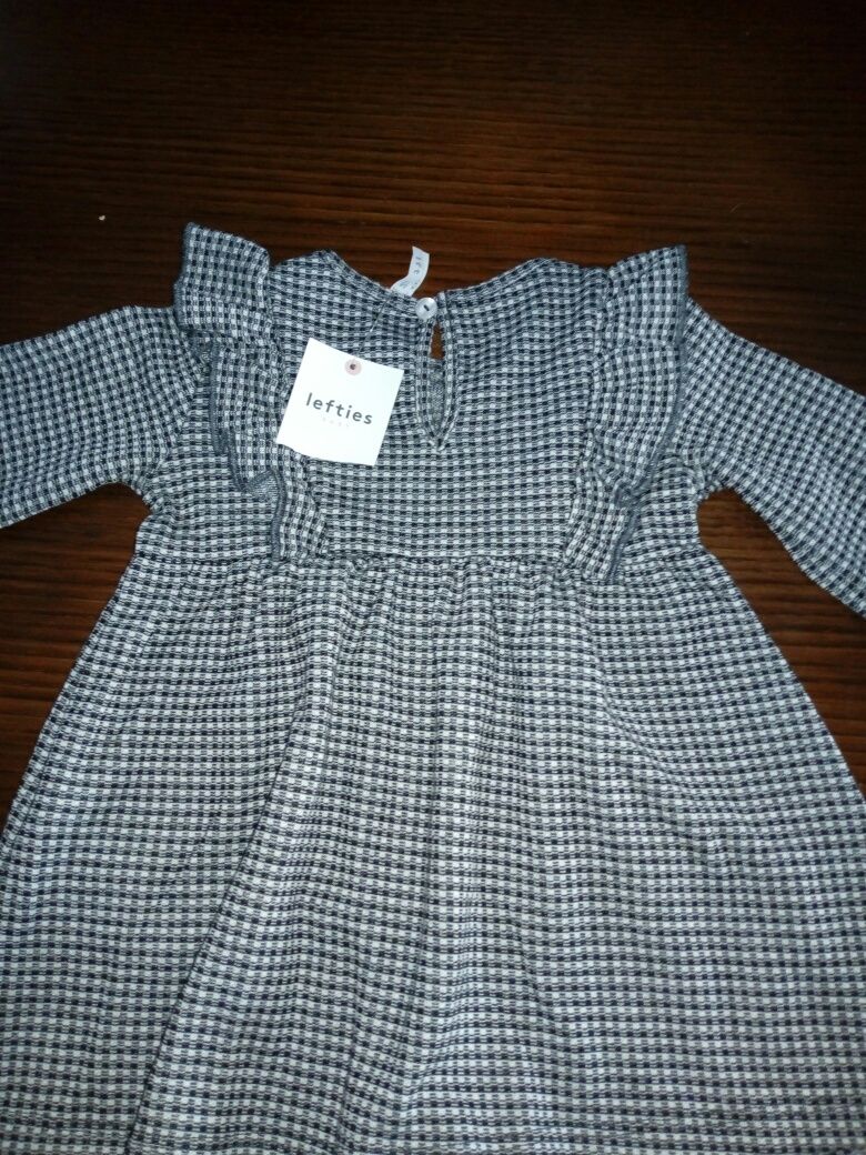 Vestido meia estação Lefties 6-9m novo c/etiqueta!