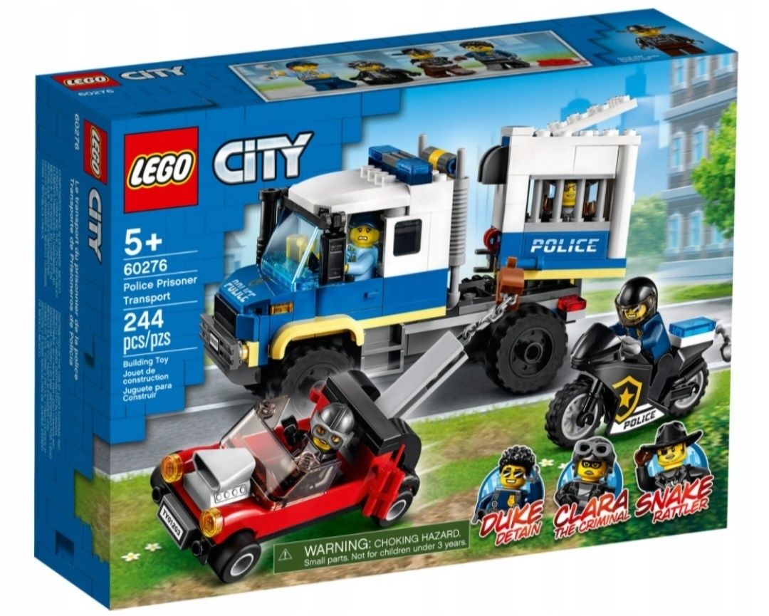 Lego City 60276 Konwój Policyjny Więzienny Klocki Lego 244 elementy