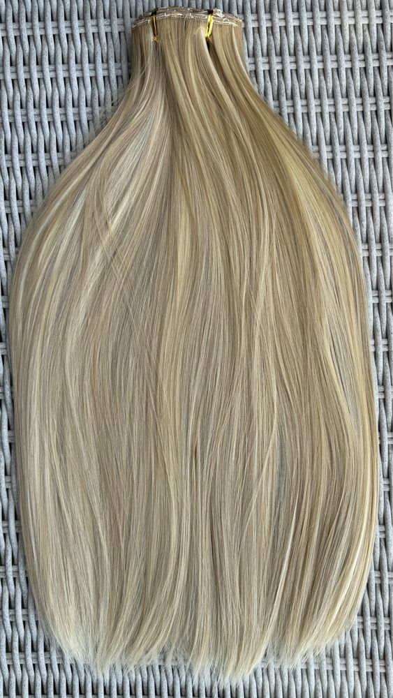 Premium Ultra włosy doczepiane, blond pasemka / refleksy !