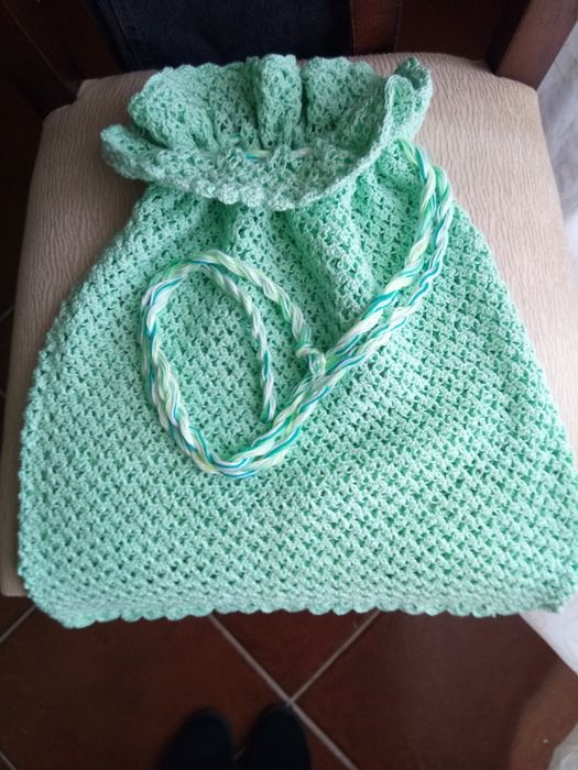 6 sacos em crochê