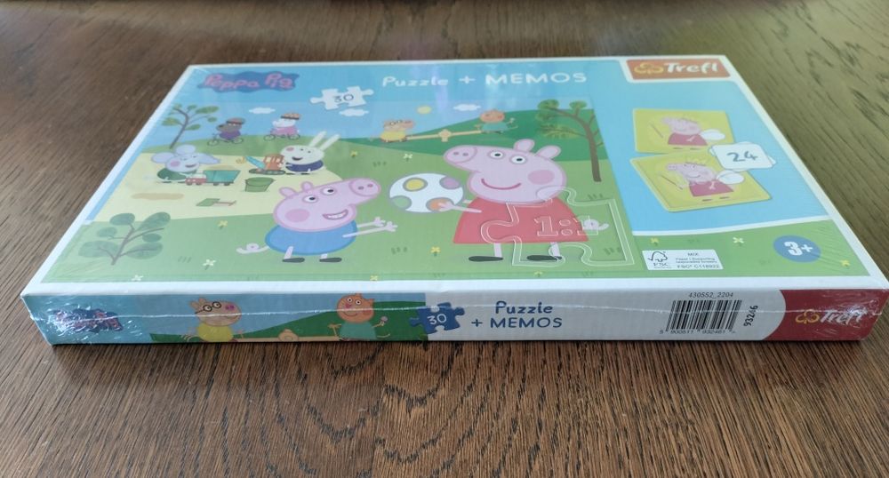 2 w 1 - Puzzle 30 elementów + memo 24 elementy Peppa Pig Trefl