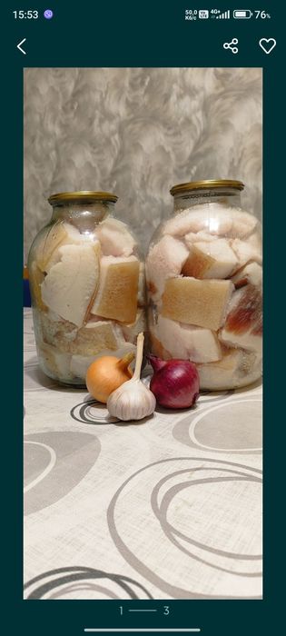 Продам Сало в трьохлітровій банці