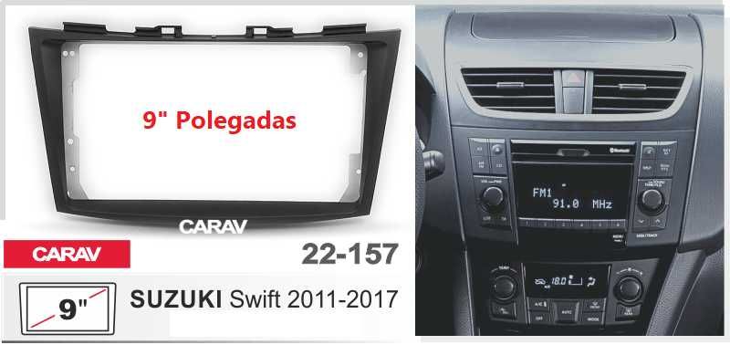 (NOVO) Rádio 2DIN • SUZUKI Swift (2004 até 2017) • Android GPS Moldura