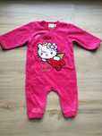 Śliczny kombinezon Hello kitty 68 H&M ciepły pajacyk welurowy różowy