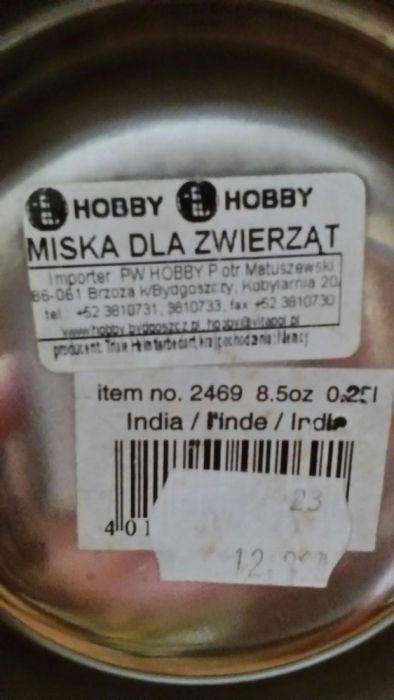 Miska dla zwierząt