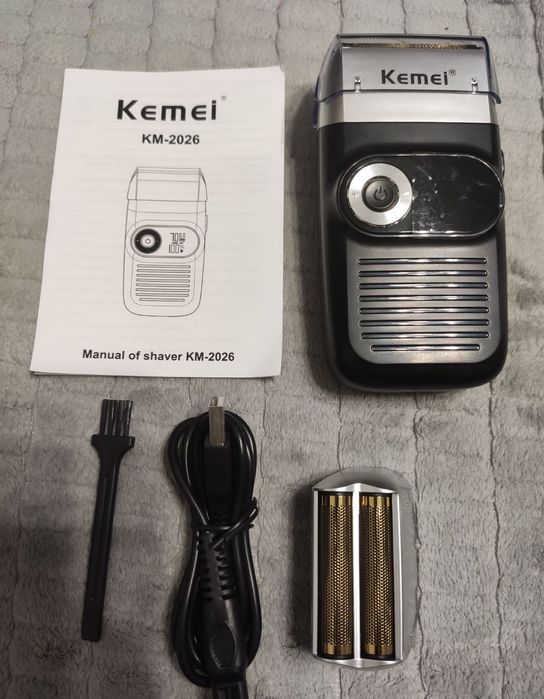 Шейвер Kemei Km-2026, бритва, запасые лезвия