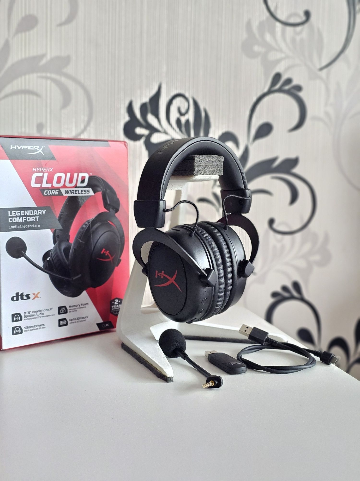 Игрові навушники, гарнітура HyperX Cloud Core Wireless (4P5D5AA] ОПИС!