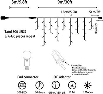 Герлянди Yasenn 300Led String Lights