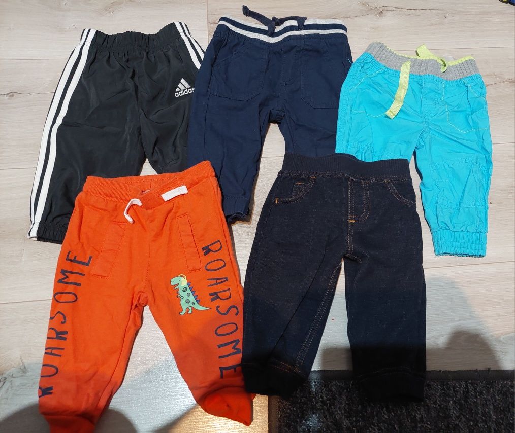 Paka rozmiar 68, spodnie pajac adidas 8 szt