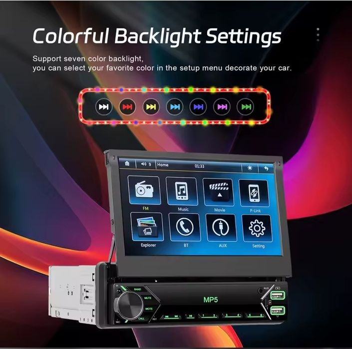 Магнітола 1din CarPlay - AndroidAuto