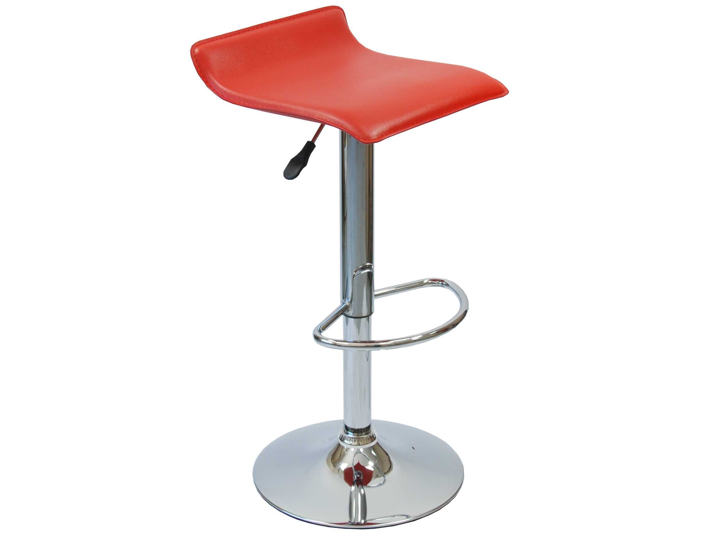 Hoker krzesło barowe Porti czerwone regulowane obrotowe kuchenne