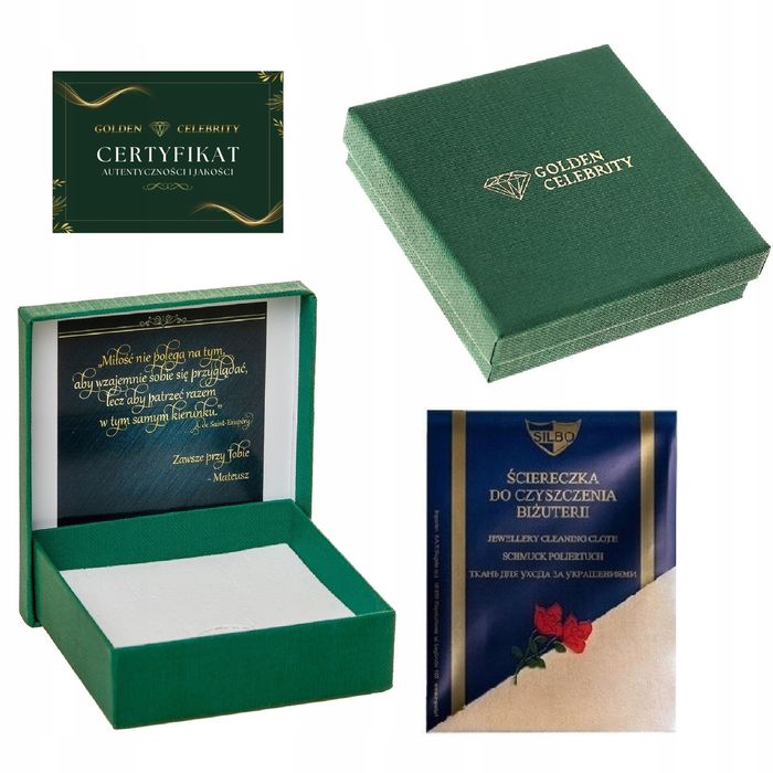 Złoty Łańcuszek Męski Splot Królewski Pr. 925/585/45 Cm Prezent + Dedy