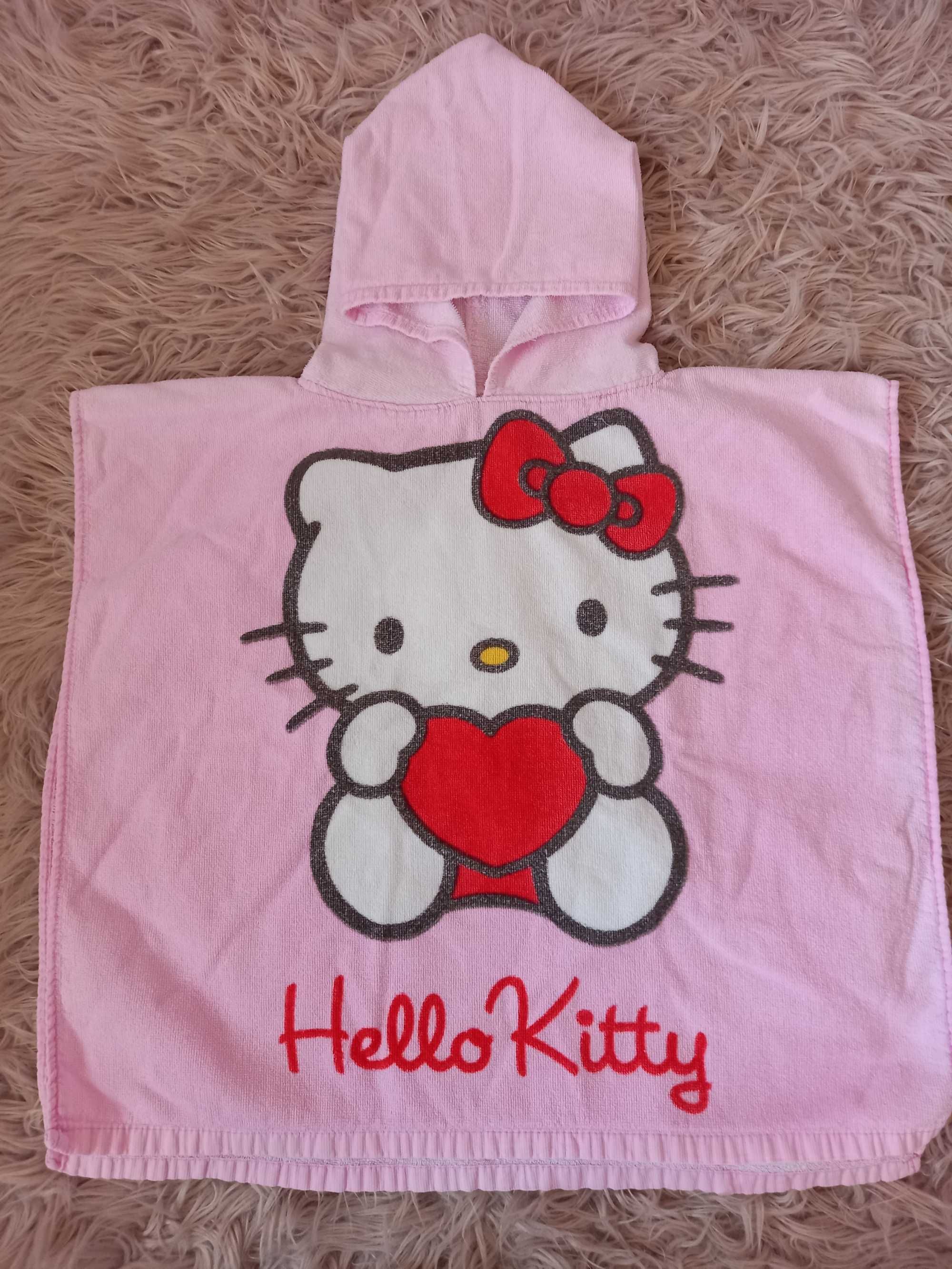Ręcznik z kapturem ponczo Hello Kitty