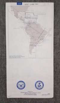 Mapa nawigacyjna, lotnicza - Karaiby, 1991 - kolekcjonerska