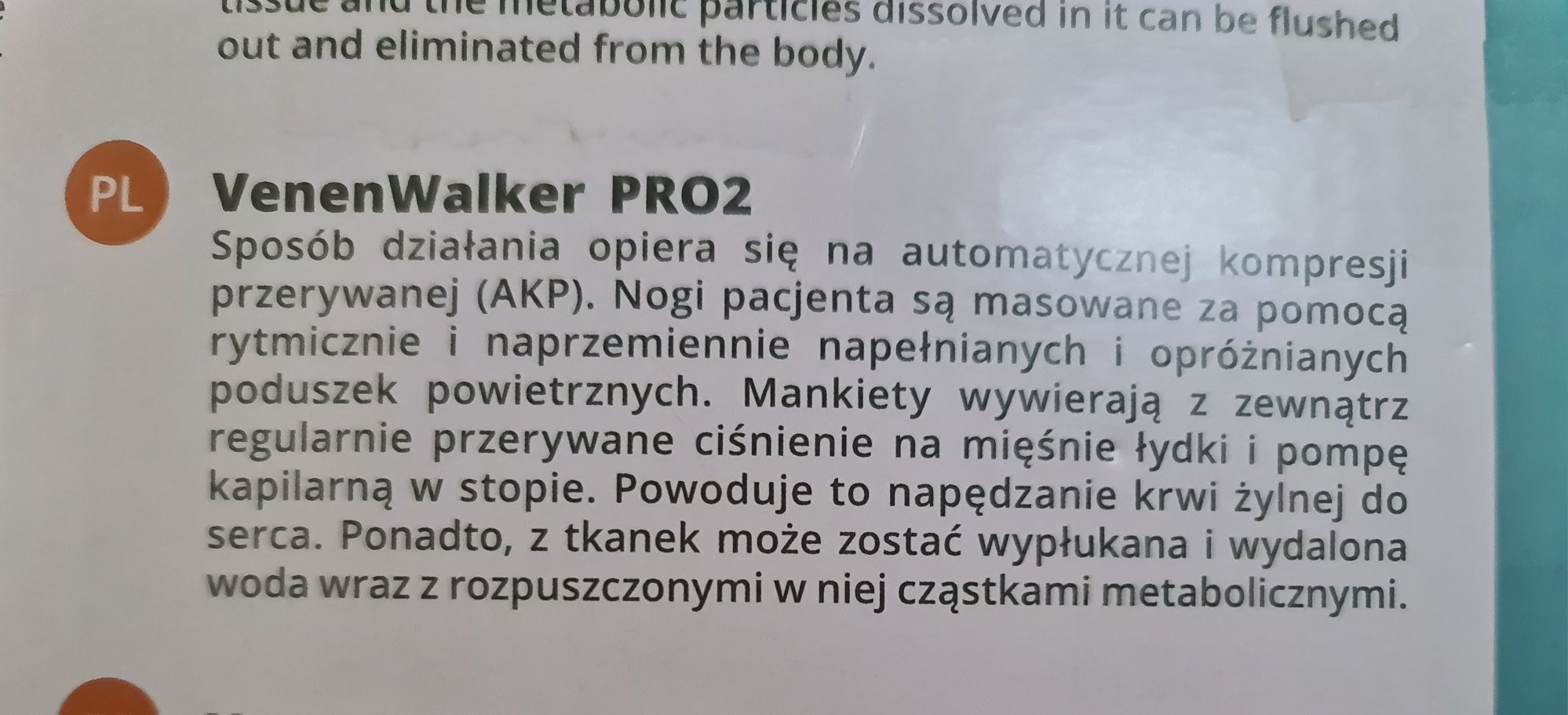 PROMOCJA!!!  Masażer Do obrzęku nóg żył VenenWalker PRO2