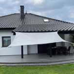 NOWY Żagiel Przeciwsłoneczny Ogrodowy Duży 4x3 3x2 Szary XXL