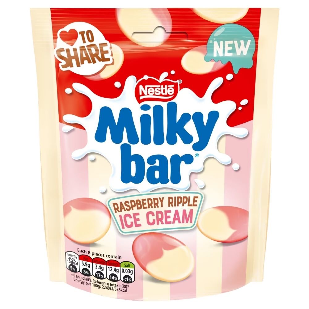 Белый шоколад Малина Milkybar Buttons-Бельгия