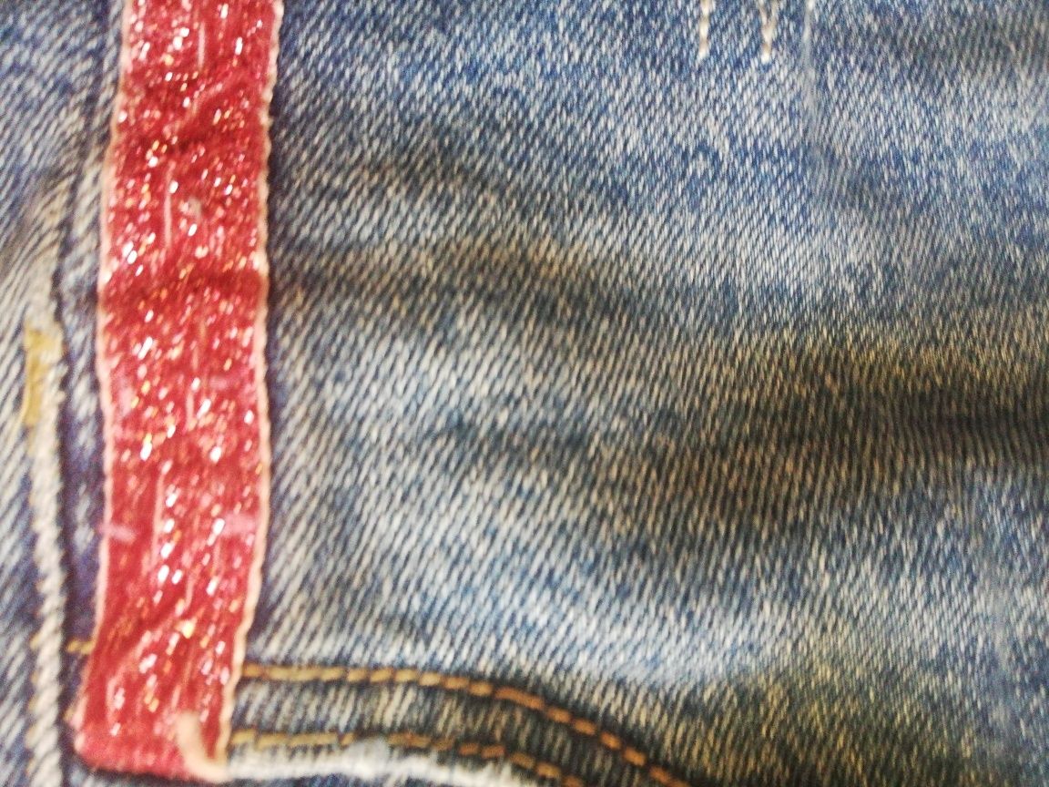 Spodnie jeans z lampasami r. 122