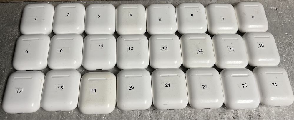 Lote 44x Apple Airpods - A2031 + A1523 - 30x a funcionar, resto n test
