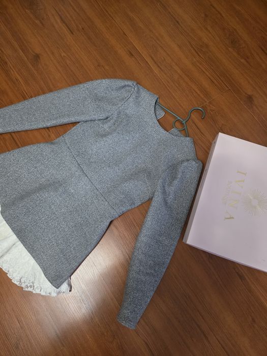 Ivina нова сукня розмір S сіра тепла плаття платье платтячко